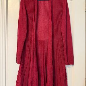 Soft Surroundings On The Breeze Cerise Pink Topper Cardigan‎ Size M